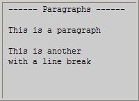 Paragraphs